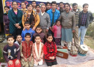 The artists of BLSKS who participated in musical play “Save The Girl Child” posing for a group photograph.