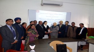 Winners of symposium being awarded at GDC Kathua on Wednesday. 