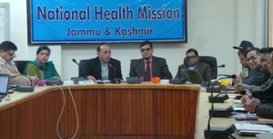 District Health Action Plans being reviewed in a meeting at Jammu on Wednesday.