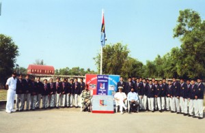 Senior Wing Naval Cadets of Jammu and Kashmir NCC Directorate posing for a group photograph alongwith the dignitaries.