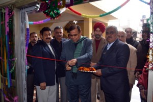 J&K Grameen Bank branch being inaugurated at Bantalab in Jammu on Wednesday.