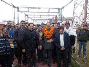 MLA Gandhi Nagar during Gurpurab function at Jammu on Wednesday.