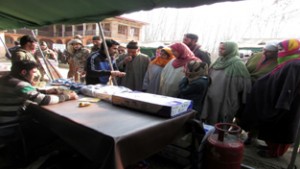 Patients during a medical camp at Sher Colony, Baramulla.