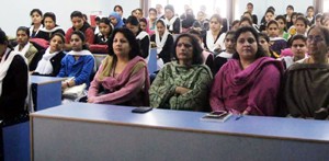 Participants during lecture organised by GCW Gandhi Nagar.