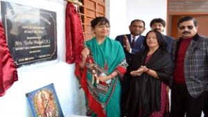 DDC Yasha Mudgal inaugurates ACR buildings under SSA at Udhampur on Friday.