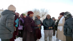 DC Kargil interacting with people of Zanskar on Thursday.