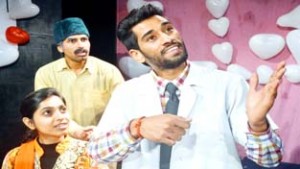 A scene from the play ‘Prem Visheshagya’ presented in Natrang’s Sunday Theatre.