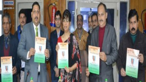 DDC Udhampur Yasha Mudgal releasing booklet on 'India Water Week".