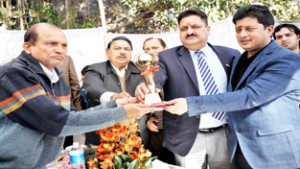 MLA Jammu East, Rajesh Gupta and Commissioner JMC Kiran Wattal laying Sulabh Shauchalaya Complex at Jammu on Wednesday.