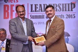 Special Secretary, Amit Sharma being presented memento in BFSI Leadership Summit held at Mumbai.