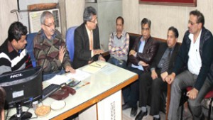 UCO Bank officials during customers meet in Jammu.