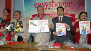 Life style magazine ‘Easyshoppr’ being launched at Press Club on Tuesday. -Excelsior/ Rakesh