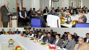 Chief Minister Mufti Mohammad Sayeed addressing first time legislators in Jammu on Monday.
