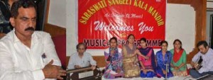 JMC Commissioner Soujanya Sharma at a musical programme in Jammu on Saturday.