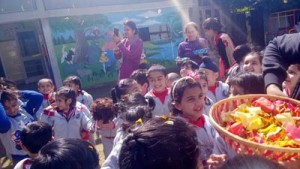 Children celebrating Holi.