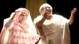 A scene from the play ‘Adalat Mein Gandhi’. -Excelsior/Rakesh