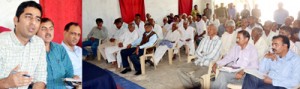 DDC Kathua interacting with Sarpanchs and Panchs on Sunday.