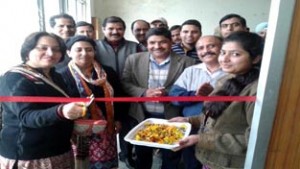 DDC Samba inaugurating Single Window System at DC Office on Thursday.