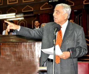 Chief Minister Mufti Mohammad Sayeed speaking in Legislative Council in Jammu on Sunday.  -Excelsior/Rakesh