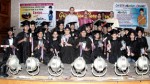 Children posing for a photograph alongwith chief guest  during their felicitation at Career Abacus in Jammu. 