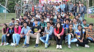 Participants posing for a group photograph during Adventure and Motivational Camp.