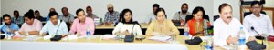 Divisional Commissioner Pawan Kotwal chairing a meeting of Deputy Commissioners of Jammu division on Wednesday.