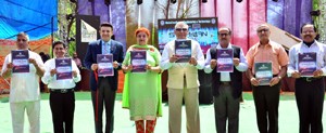 Dy Chief Minister, Dr Nirmal Singh and other dignitaries  at Sammelan at MIET on Saturday.