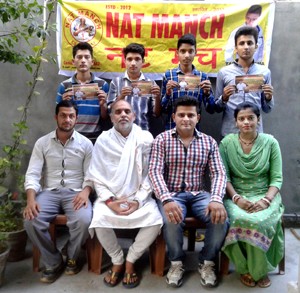 Artists of Nat Manch during release of Hindi short film ‘Real Fighter’ at Jammu. 