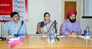 Dignitaries during workshop organised by J&K Bank.