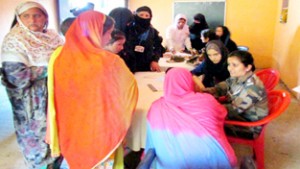 Doctor examining patients during medical camp at Sopore. -Excelsior/Aabid Nabi