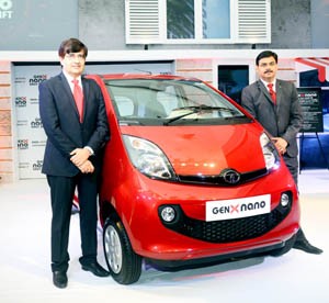 Tata Motors Officials during launch of GenX Nano range.