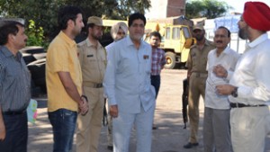 Transport Minister A G Kohli during visit to SRTC workshop on Saturday. 