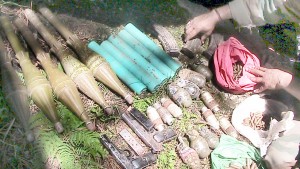 Arms and explosives recovered in Doda on Friday. -Excelsior/Tilak Raj