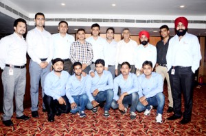 CCTV dealers posing for a photograph during a meet organized by Global Village Jammu.