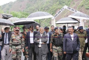 Chief Minister Mufti Mohammad Sayeed at Kaman Aman Setu on Thursday.