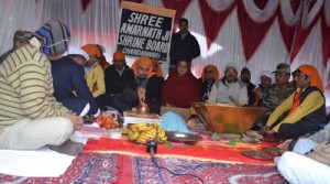 SASB performing Pratham Pooja at Chandanwari.