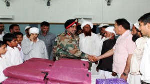 Lt Gen K J Singh, Army Commander, Western Command interacting with Gujjar Community in Kathua.