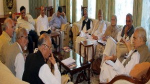 Chief Minister Mufti Mohd Sayeed chairing 19th meeting of BoD of Wakaf Board on Friday.