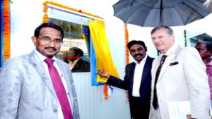 Dignitaries during the inauguration of C4D laboratory at SRM University in Haryana.