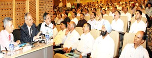 DGP K Rajendra Kumar chairing 12th Central Police Welfare meet.