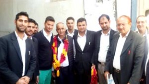 Newly elected office bearers of Kishtwar Bar Assocation.