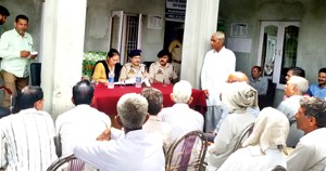 DDC Samba Sheetal Nanda during meeting with people at Purmandal.