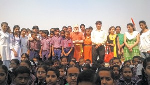 ESRM artists posing for a photograph after staging nukkad ‘Chirag Taley Andhera” in its Monday Theatre series.