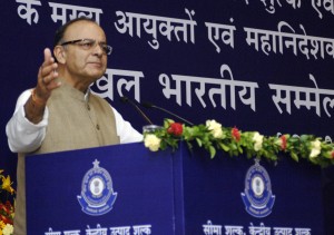 Union Minister for Finance, Corporate Affairs and Information & Broadcasting, Arun Jaitley deliver the Keynote address at the inauguration of  the two day Annual Conference of the Chief Commissioners and Director Generals of Central Board of Excise and Customs (CBEC), in New Delhi on Monday.