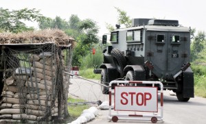 A bullet proof bunker of BSF patrolling the International Border in Kanachak sector on Tuesday. —  Excelsior/Rakesh