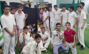 Winners posing for a group photograph at KC Sports Club in Jammu.