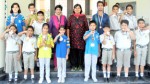 Students posing for photograph alongwith Principal KCIS, Maya Mishra, Activity Co-ordinator,  Rajni Malhotra and Coach Rajiv Kalhotra.