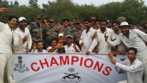 Winners Sagipora XI team players posing for a group photograph after winning Zalurah Cricket League title. 