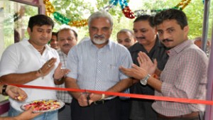 VC inaugurating Green Cafeteria at SKUAST-Jammu on Monday.