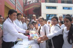 MLA Jammu East, Rajesh Gupta, during the inauguration of ‘Suraksha Bandhan Yojna’ at GCW Parade in Jammu.